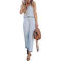 New Fashion Sexy Women Fashion Sleeveless Denim Romper Jean Top Jeans Casual Jumpsuit