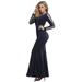 Ever-Pretty Womens Vintage Velvet Prom Dresses for Women 07394 Blue US6