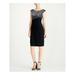 CONNECTED APPAREL Womens Black Pleated Metallic Cap Sleeve Above The Knee Sheath Cocktail Dress Size 12