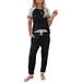 Niuer Lounge Sets for Women Two Piece Outfits Sweatsuits Sets Long Pant Loungewear Workout Athletic Tracksuits Black XXXL(US 18-20)