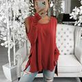 Women's T-Shirt Pullovers Skew Collar Sexy Long Sleeve Tshirt Top Loose Tshirts Tops T-Shirt