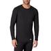 Cuddl Duds Men's Big & Tall ClimateSport Long Sleeve Crew Shirt, Black, 3XLarge