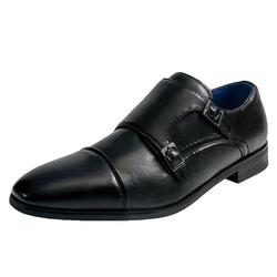 Bruno Marc Mens Business Dress Lace-up Cap toe Oxford Shoes Monk Strap Slip On Loafers US HUTCHINGSON_2 BLACK Size 6.5