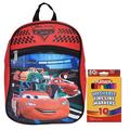 Disney Boys Cars Movie Lightning Mini Backpack 10" and Markers 10Pk