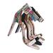 Thalia6 by X2B, Barely There Thin Wide Block High Heel Sandal -Ankle Strap Open Toe Shoe