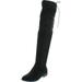 YOKI Anora Women's Drawstring Side Zipper Low Heel Thigh High Boots