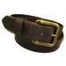 Mens Handmade Genuine Solid Buffalo Leather Belt (1-1/4", Brown, 38")