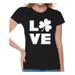 Awkward Styles Love Shamrock Tshirt St. Patrick's Day Shirt Women Lucky T Shirt Irish Gifts for Her St. Paddy's Day Shirts for Women Irish Clover Tshirt Shamrock Green T Shirt Love Irish Women's Shirt