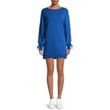 PSK Collective Women's Juniors' Lace Up Sweatshirt Dress