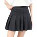 Xiaoriceee Women Pleated Mini Skirt Solid Color High Waist A-line Tennis Dress Summer Casual Short Flared Sundress Z