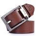 Men's Waistband Casual Dress Leather Pin Metal Buckle Belt Black Brown Strap