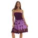 Riviera Sun Strapless Tube Short Dress / Summer Dresses (Small, Purple Lilac)