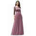 Ever-Pretty Juniors Young A-Line Floral Chiffon Mesh Maxi Wedding Guest Prom Dress 74125 Orchid US14