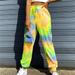 Women's Tie Dye Trousers Casual Loose High Waist Sports Comfortable Pants