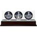 Tampa Bay Lightning 2021 Stanley Cup Champions Mahogany Three Hockey Puck Logo Display Case