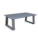 Marina 28x50 Inch Aluminum Coffee Table - Best Outdoor Patio Furniture - (w) 49.8 in. x (h) 17.91 in. x (d) 26.38 in.