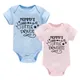 Vêtements d'été en coton pour bébés tenue mignonne petit Prince princesse jumeaux bébé garçon et