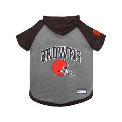 Pets First NFL Dog & Cat Hoodie T-Shirt, Cleveland Browns, Large