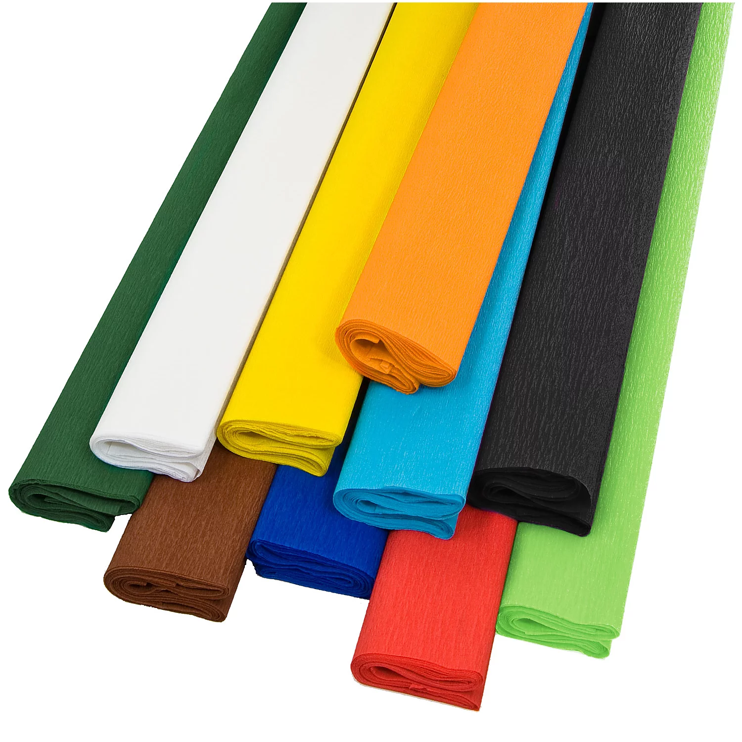 folia Krepp-Papier Basic, 50 cm x 2 m, 10 Rollen