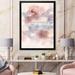 East Urban Home Pastel Abstract w/ Blue Gray & Red Spots - Picture Frame Painting on Canvas Metal in Pink | 32 H x 16 W x 1 D in | Wayfair