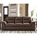 Signature Design by Ashley Maderla 96" Faux Leather Pillow Top Arm Sofa Polyester in Brown | 38 H x 96 W x 40 D in | Wayfair 6200238