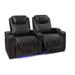 Valencia Theater Seating 68.75" Wide Genuine Leather Power Reclining Home Theater Seating w/ Cup Holder in Brown | Wayfair Oslo2-DCH-P