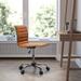 Ebern Designs Merchiston Low Back Designer Task Chair Upholstered/Metal in Gray/Brown | 36 H x 18 W x 21.5 D in | Wayfair