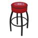 Holland Bar Stool NHL Bar & Round Counter Stool Plastic/Acrylic/Leather/Metal/Faux leather in Black | 25 H x 18 W x 18 D in | Wayfair L8B125MonCan