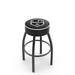 Holland Bar Stool NHL Bar & Round Counter Stool Plastic/Acrylic/Leather/Metal/Faux leather in Black | 30 H x 18 W x 18 D in | Wayfair L8B130LAKing