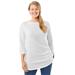 Plus Size Women's Perfect Elbow-Sleeve Boatneck Tee by Woman Within in White (Size 4X) Shirt