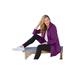 Plus Size Women's Zip Front Tunic Hoodie Jacket by Woman Within in Plum Purple (Size 2X)