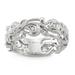 HDI 0.10CTTW Sterling Silver Diamond Paisley Ring