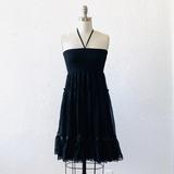 Anthropologie Dresses | Anthropologie Lapis Black Lace Chiffon Mini Dress | Color: Black | Size: S