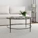 Hillsdale Furniture Marsala Metal Coffee Table, Gray with Brown Rub - 18H x 36W x 36D