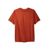 Men's Big & Tall Boulder Creek® Heavyweight Crewneck Pocket T-Shirt by Boulder Creek in Desert Red (Size 9XL)
