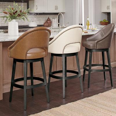 Height Adjustable Choice of Set and Colour Home Bar Counter Chair Breakfast Kitchen Swivel Furniture with Faux Leather Padding and Metal Base Miadomodo® Bar Stool with Footrest