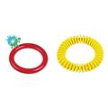 BECO Tauchring Schwimmring, Wurfring Wasserspielzeug massiv für Kinder, rot, One size, 9607 & Unisex Jugend Tauchring mit Lamellen gelb, One Size