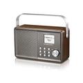 Albrecht DR855 DAB+/UKW/Bluetooth Henkelradio im Retrostil, 27855, inkl. Farbdisplay, Akkulaufzeit bis zu 11 Stunden