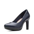 Clarks Women's Ambyr Joy Pump, Navy Navy Leather, 7.5 UK