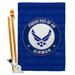 Breeze Decor Proud Dad Airman 2-Sided Polyester 40 x 28 in. Flag Set | 40 H x 28 W in | Wayfair BD-MI-HS-108514-IP-BO-D-US20-AF