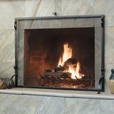17 Stories Guertin Single Panel Steel Fireplace Screen Steel in Black/Gray | 31.5 H x 41 W x 8 D in | Wayfair E6919175D6F5416380D6A0A47BB2BE69