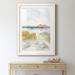 Highland Dunes Sketchy Beach II - Picture Frame Painting Paper, Wood in Black/Blue/Gray | 37.5 H x 27.5 W x 1.5 D in | Wayfair