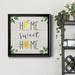 Gracie Oaks Home Sweet Lemon Home - Picture Frame Textual Art Print on Canvas Canvas, in Black/Blue/Gray | 26.5 H x 26.5 W x 1.5 D in | Wayfair