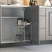 Rebrilliant Calionna Pull Out Kitchen Cabinet Organizer w/ Two Tiers of Storage Steel in Gray | 6.89 H x 2.94 W x 20 D in | Wayfair