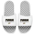 Men's ISlide White Purdue Boilermakers Basketball Wordmark Slide Sandals