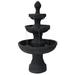 Sunnydaze Flower Blossom 3 Tiered Electric Fountain Lightweight - Choose Color