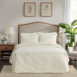 Madison Park Mansfield Solid 3-Piece Split Corner Pleated Bedspread Quilt Set with Matching Shams