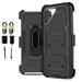 Value Pack ! for LG Aristo 6 Heavy Duty Holster Phone Case 360Â° Cover Clip Kickstand Holster Hybrid Shock Bumper