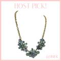 J. Crew Jewelry | J. Crew Green Floral Crystal Necklace | Color: Gold/Green | Size: Os