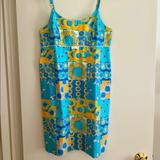 Lilly Pulitzer Dresses | Lilly Pulitzer Spaghetti Straps Dress Midi Sundress Size 8 | Color: Blue/Yellow | Size: 8